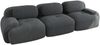 Ecksofa, Cordstoff, modular & rahmenlos, 298x103x75 cm, grau Bild 4