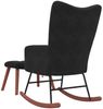 Schaukelstuhl mit Hocker Samt Schwarz [328156] Bild 5