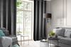 Design91 Samtvorhang, Ösen, Polyester schwarz, 140x250 cm Bild 5