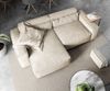 Ecksofa Sirpio 230x155 cm Cord Beige Recamiere variabel mit Hocker Bild 4