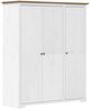 vidaXL Kleiderschrank BODO Weiß und Braun 146x53,5x173 cm Kiefernholz 355063 Bild 2