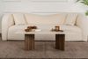 Stilvoller Couchtisch, 119 x 60 x 40 cm | 100% melaminbeschichtete Spanplatte, 18 mm stark | Elegante Oberfläche in Travertin- und Venezia-Walnuss-Optik, Tragkraft 25 kg Bild 3