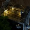 LED Solarleuchte, Lichterkette, 20x Laterne, Erdspieß, L 200cm Bild 4