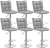 Yaheetech Barhocker Drehhocker mit Fußstütze (6 St), Barstühle 360°Drehbar Küchenstühle Sitzhöhe 62,5 cm - 83 cm Bild 5
