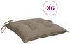 vidaXL Stuhlkissen 6 Stk. Taupe 40x40x7 cm Oxford-Gewebe 361476 Bild 3