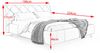 KAWOLA Bett ANNY Polsterbett Kopfteil niedrig Leder grau 160x200cm Bild 4
