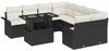 vidaXL Garten-Sofa-Set mit Kissen 9 pcs Schwarz Poly Rattan 3348253 Bild 2