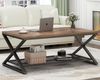Couchtisch Rechteckig mit Stauraum Holz Metall Vintage Retro 100x60x45 cm Bild 4
