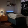 vidaXL Boxspringbett mit Matratze Blau 100x200 cm Stoff 3288098 Bild 5