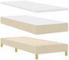 vidaXL Boxspringbett mit Kissen mit Kopfteil Creme 80 x 200 cm Stoff 3338956 Bild 5