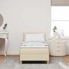 vidaXL Boxspringbett mit Kissen mit Kopfteil Creme 80 x 200 cm Stoff 3338956 Bild 3