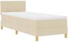 vidaXL Boxspringbett mit Kissen mit Kopfteil Creme 80 x 200 cm Stoff 3338956 Bild 4
