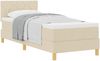 vidaXL Boxspringbett mit Kissen mit Kopfteil Creme 80 x 200 cm Stoff 3338956 Bild 2