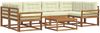 vidaXL Outdoor-Sofagarnitur mit Kissen 7 pcs Natur und Creme 3367263 Bild 2
