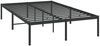 vidaXL Bettgestell Metall Schwarz 135x190 cm 350845 Bild 3