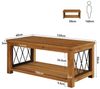 Tribesigns Couchtisch Rechteckiger Couchtisch Massivholz 120 cm, 2-Stufiger Wohnzimmertisch Bild 4