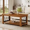 Tribesigns Couchtisch Rechteckiger Couchtisch Massivholz 120 cm, 2-Stufiger Wohnzimmertisch Bild 5