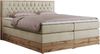 Boxspringbett AMORE KING, Doppelbett mit Multipocket-Matratze, Polsterbett mit Kopfstütze - 140 x 200 cm - Beige Velvet - H3 Bild 4