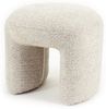 LEVEN Lifestyle Sitzhocker Hocker NAWASAHI Fußhocker Bouclé Stoff beige oder taupe Bild 3