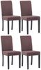 CLP 4er Set Esszimmerstuhl Ina Stoffbezug mit Holzgestell,braun schwarz Bild 2