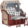 SunnySmart Garten-Strandkorb Rustikal 500 PLUS COMFORT 3/4-Liegemodell 2-Sitzer XL antikweiß/anthraz Bild 2