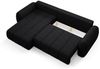 Ecksofa Schlafsofa Sofa CARIA in Stoff Quelle Schwarz Ottomane Links Bild 5