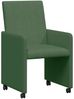 vidaXL Esszimmerstühle mit Rollen 2 pcs Grau-Grün 57 x 66 x 94 cm 42017805 Bild 2