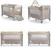 Moni Reisebett Sleepy Rollen, Wickelauflage, Matratze, Spielbogen, Seiteneingang beige braun Bild 3