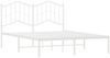 vidaXL Bettgestell mit Kopfteil Metall Weiß 150x200 cm 373840 Bild 4