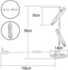 ZMH Tischlampe Modern LED Tischleuchte - Weiß Ringform Nachttischlampe Drehbaren Abnehmbar Ringen 13W 3000K Warmweiß für Schlafzimmer Wohnzimmer Kinderzimmer Büro Bild 5