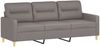 vidaXL 3-Sitzer-Sofa mit Zierkissen Taupe 180 cm Stoff 3200836 Bild 4