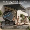 STEELSØN 'Kestria' Gelenkarmmarkise 250x200 cm, Markise elektrisch, anthrazit, Terrassenmarkise komplett vormontiert Bild 5