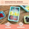 XXL 6er Silikon-Eiswürfelform, 2er-Set // 2 Stück für je 6 XXL Eiswürfel ca. 4 x 4,5 cm Bild 3