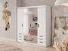 Kleiderschrank Elena 4D6S (Farbe: Weiß, ohne Schrankaufsatz) Bild 2