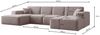 Kaiser Möbel Ecksofa Eckcouch U form, SIENA stoff Poso, Maloy, Salvador,Velo, Artico, U-Form, Wahl aus 4 Stoffen, Komfortsitz mit HR-Schaum Bild 2