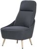 Dmora Stuhl Azzio, Büro-Wartestuhl, Ergonomischer Sessel, 77x65h100 cm, Anthrazit Bild 2