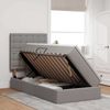 vidaXL Bett mit Stauraum und LED mit LED Taupe 100 x 200 cm Polyester 3372525 Bild 4