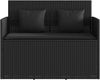 vidaXL Gartenbank mit Kissen Schwarz Poly Rattan 365761 Bild 4