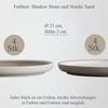 Hausfelder Geschirr-Set Steingut Dessertteller 8 Personen, 8teilig, Shadow Stone/Nordic Sand (8-tlg), 8 Personen, Steinzeug, spülmaschinen- & mikrowellengeeignet, Reaktivglasur Bild 2
