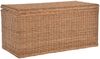 Krines Home Truhe Große Rattantruhe MAX Wäschetruhe mit Deckel Natur Rattan Truhe, Aufbewahrung XXL 115 x 55 x 55 cm Bild 1
