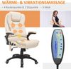 Drehstuhl, Sitzbreite 54 cm, Sitzhöhe 44–54 cm, mit Massage- und Wärmefunktion, beige,62*68*121 cm Bild 4