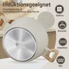 HOMELUX Topf-Set Kochgeschirr-Set, Induktions Töpfe Set, Antihaftbeschichtung, Aluminium, Edelstahl (Pfanne 24/28cm, Tiefe Bratpfanne 28cm, 12-tlg, Topf mit Dampfgarer 24cm, Milchtopf 16cm), Induktion Bild 3