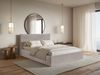 Selsey 'Softie Slim' Polsterbett 140×200 mit Bettkasten und Lattenrost, Velours, graubraun Bild 3