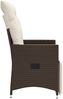 vidaXL Gartensessel mit Kissen 2 Stk. Verstellbar Braun Poly Rattan 365667 Bild 5