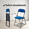 Brixy Klappstuhl - Klappstuhl - Samt - Esstisch Stuhl - Klappstuhl - 43 x 47 x 80 cm - Stuhl - Blau Bild 4