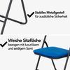 Brixy Klappstuhl - Klappstuhl - Samt - Esstisch Stuhl - Klappstuhl - 43 x 47 x 80 cm - Stuhl - Blau Bild 5