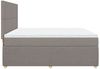 vidaXL Boxspringbett mit Matratze Taupe 200x200 cm Stoff 3292160 Bild 5