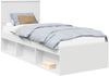 vidaXL Bettrahmen mit Kopfteil Weiß 75 x 190 cm Massives Kiefernholz 3410663 Bild 2