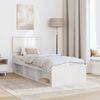 vidaXL Bettrahmen mit Kopfteil Weiß 75 x 190 cm Massives Kiefernholz 3410663 Bild 3