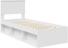 vidaXL Bettrahmen mit Kopfteil Weiß 75 x 190 cm Massives Kiefernholz 3410663 Bild 4